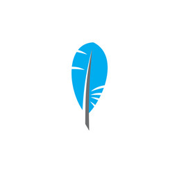 feather icon on background for graphic and web vector image