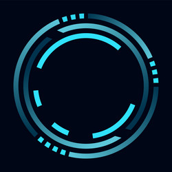 hud round frame or border sci fi circular neon vector image
