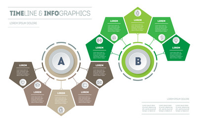 infographic in form wave consisting 10 vector image