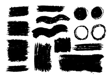 Set of strokes made with graphite real handmade vector