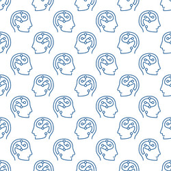 ai brain in head artificial intelligence outline vector image