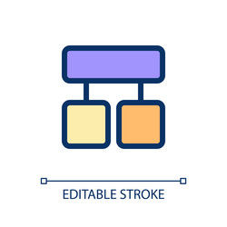 Block diagram pixel perfect rgb color ui icon vector