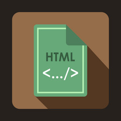 File html icon flat style vector