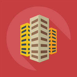 flat modern design with shadow icons building vector image