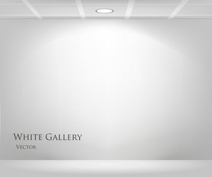 gallery with empty frame vector image