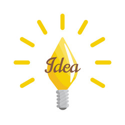Light lamp creative idea with bulb for website vector
