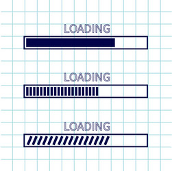 loading progress status bar icon set web design vector image