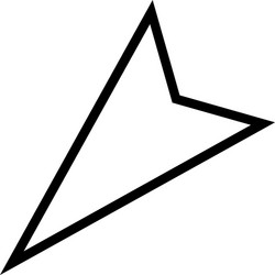 pointer left down stroke icon vector image