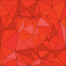 red heart on wrapping surface background vector image
