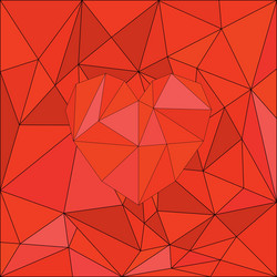 red heart on wrapping surface background vector