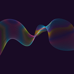 abstract background with colorful waves vector image