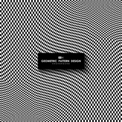 abstract white and black square pattern mesh vector image