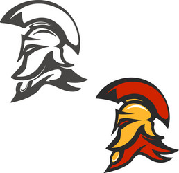 Ancient Spartan Helmet Vector Image