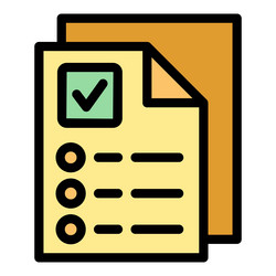approved document with checkmark and checklist vector image