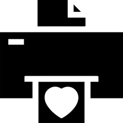 computer printer icon symbol image vector image