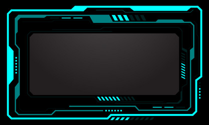hud frames blue grey user interface elements vector image