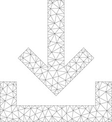 mesh inbox icon vector image