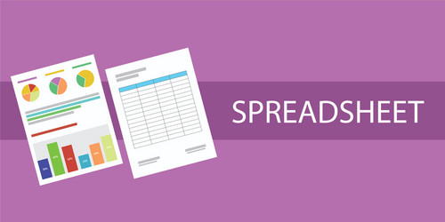 Spreadsheet Data Analysis vector image