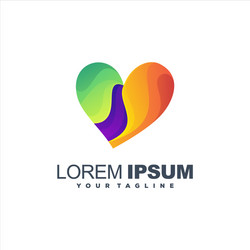 Gradient love logo design template icon Royalty Free Vector