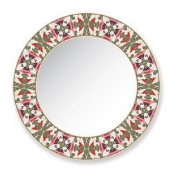 decorative plate with circular pattern vector image