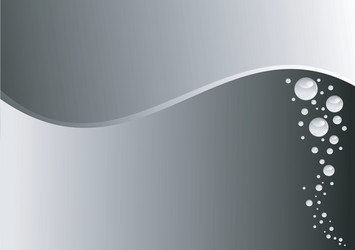 grey wave with bubbles horizontal vector