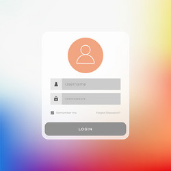 member login form template with username vector image
