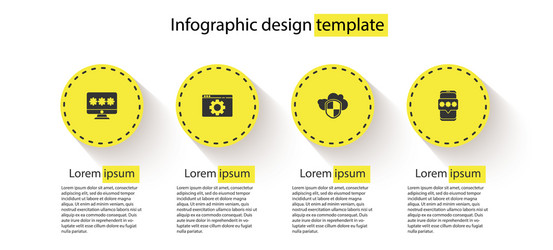 set monitor with password browser setting cloud vector image