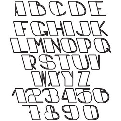set of letters and numbers vector image