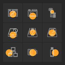 Battery wifi network infrared signals web vector