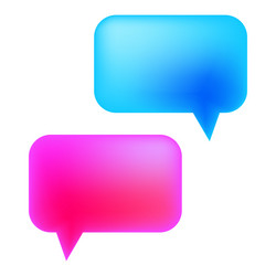 Button with colored message icons dialog chat vector