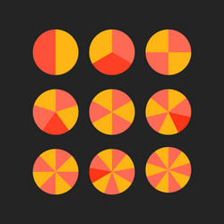 Circular Segment Charts vector image