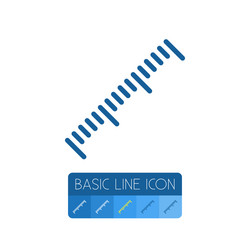 isolated length outline scale element can vector image