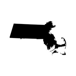 Massachusetts State Map Vector Image