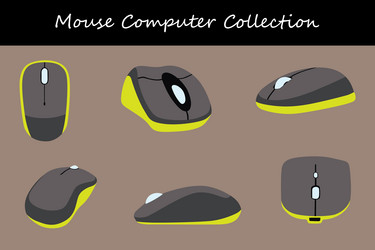 mouse computer collection in different poses vector image