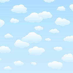 White clouds seamless pattern light blue sky Vector Image