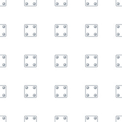 Dice icon pattern seamless white background vector