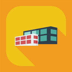 flat modern design with shadow icons building vector image