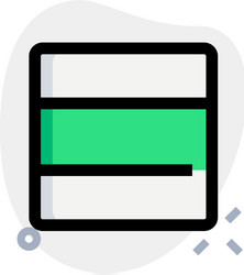horizontal lines with three layer cells in frame vector image