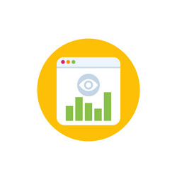 views analytics icon for web vector image