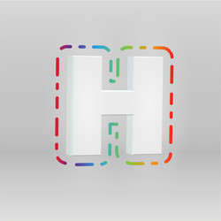3d character from a fontset with colorful vector image
