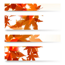 Autumn banner set vector