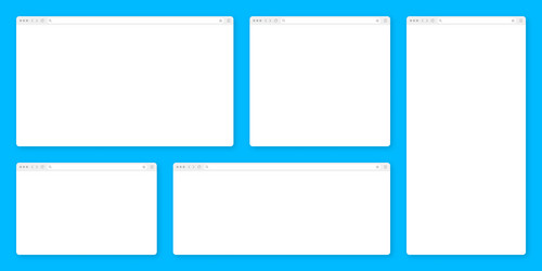 blank web browser window with toolbar and search vector image