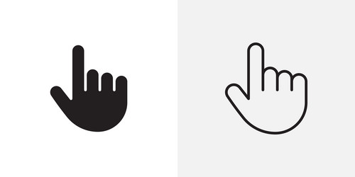 cursor icons pack for apps and ui ux desigs vector image