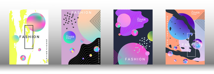 future futuristic template with abstract forms vector image