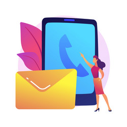 getting in touch concept metaphor vector image