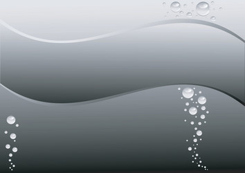 grey wave with bubbles horizontal vector