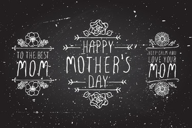 Happy mothers day elements vector