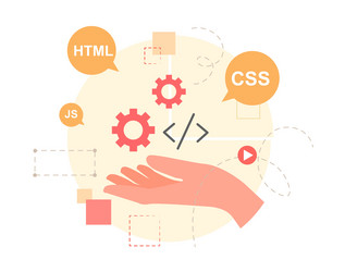 Online programming concept vector