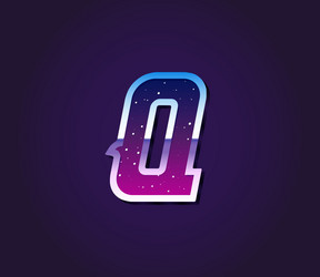 Retro Sci-Fi Font - 80s Universe vector image