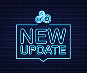 System software update or upgrade neon icon vector